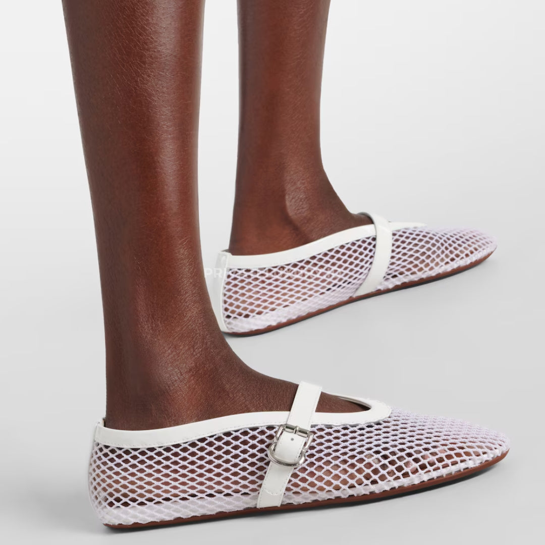Ballet Flats In Fishnet