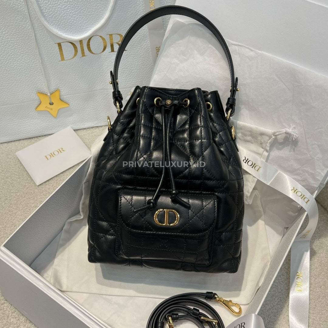 Small Dior Caro Bucket Bag