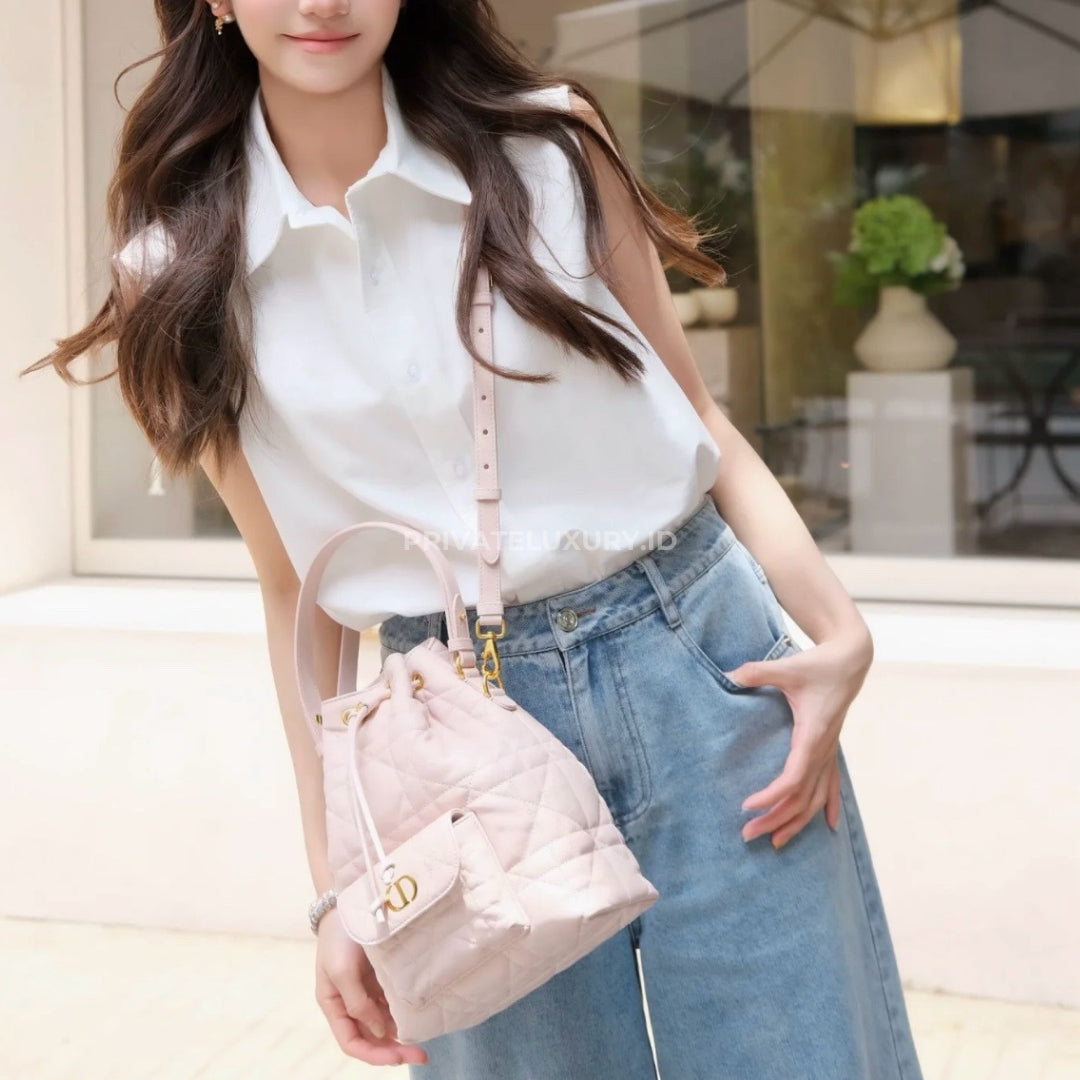 Small Dior Caro Bucket Bag