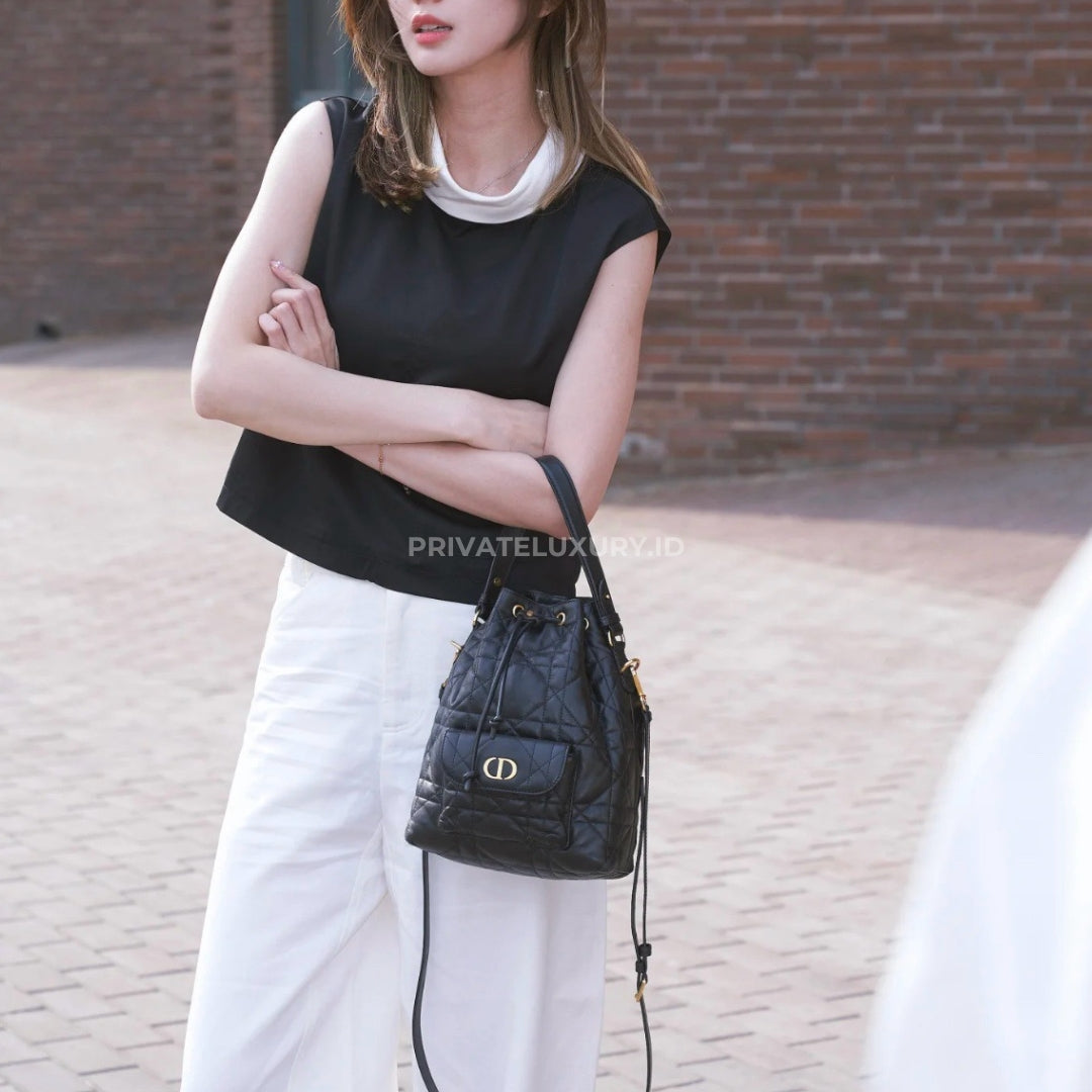 Small Dior Caro Bucket Bag