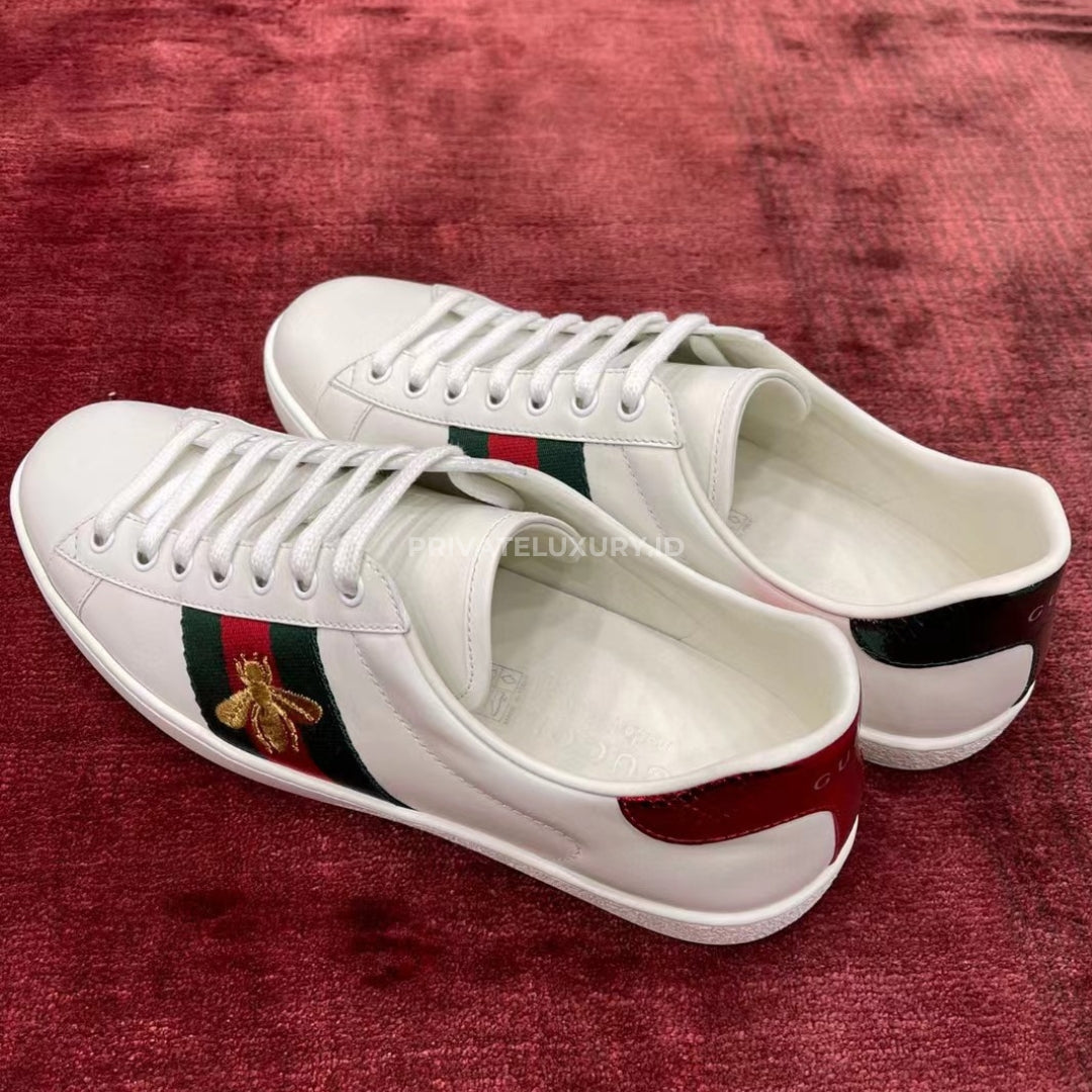 Ace Embroidered Gold Bee Sneakers