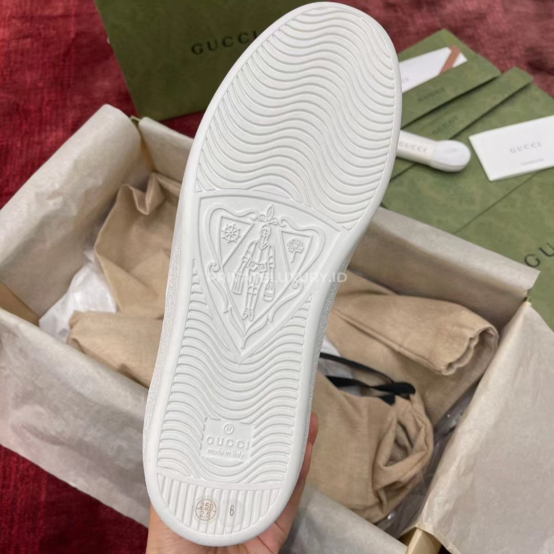 Ace Embroidered Gold Bee Sneakers