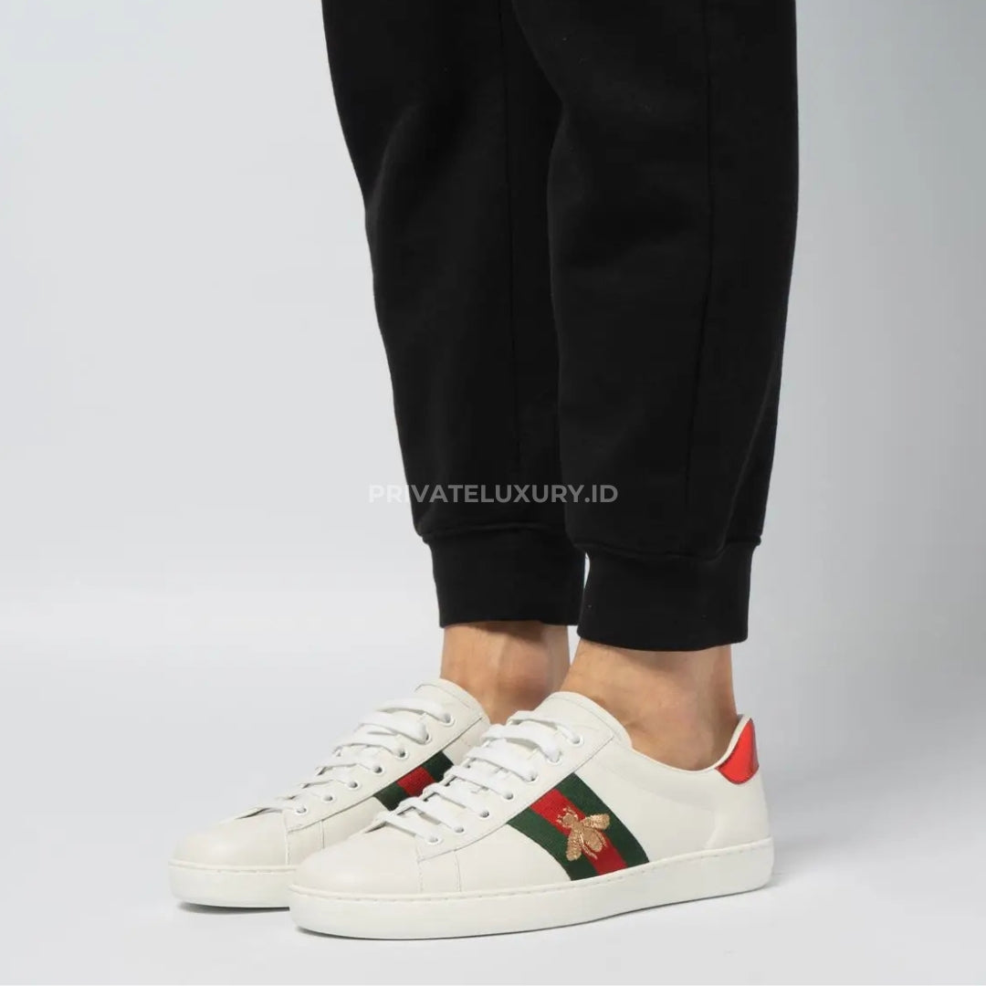 Ace Embroidered Gold Bee Sneakers