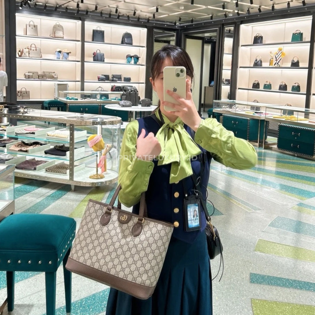 Medium Ophidia GG Supreme Canvas Tote Bag