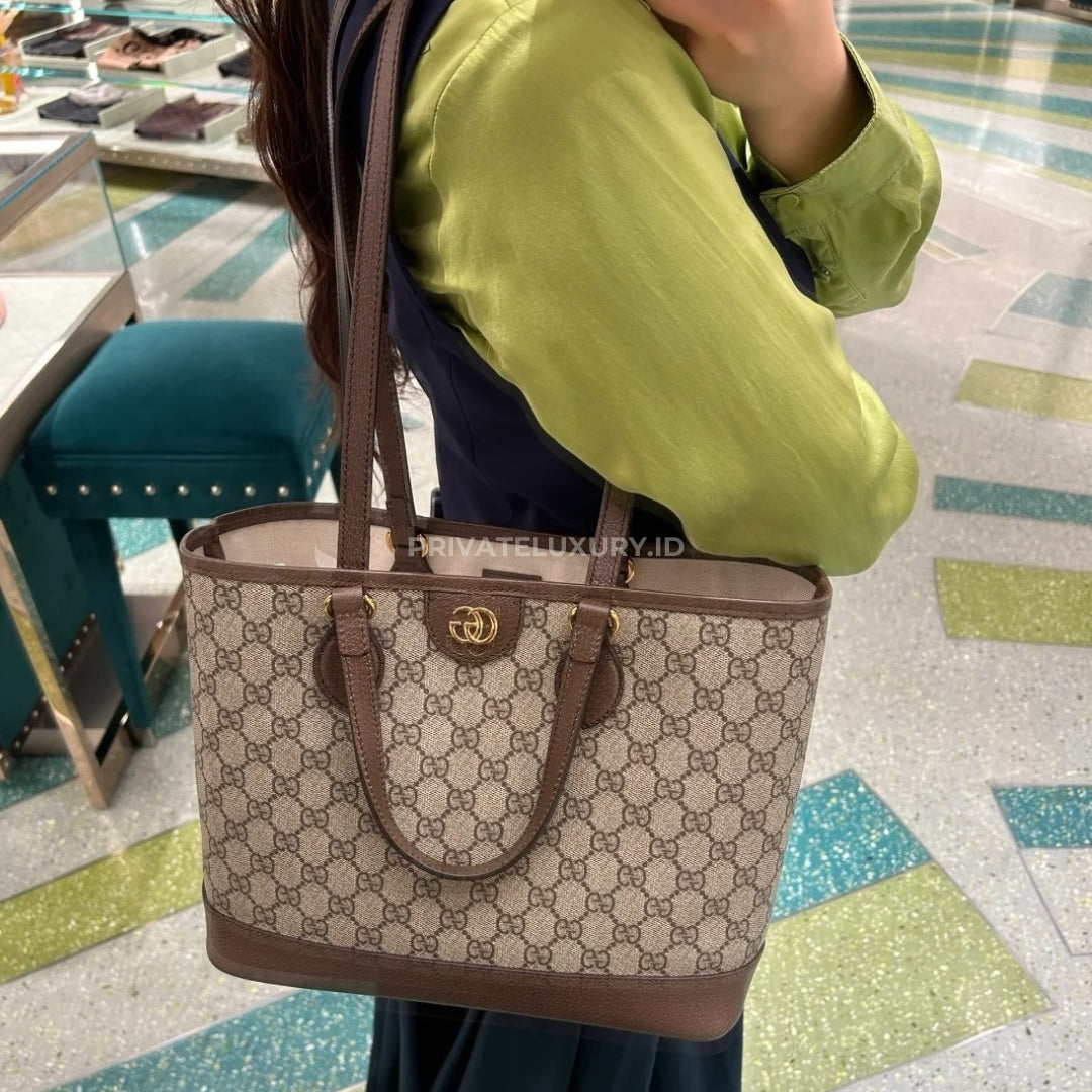 Medium Ophidia GG Supreme Canvas Tote Bag