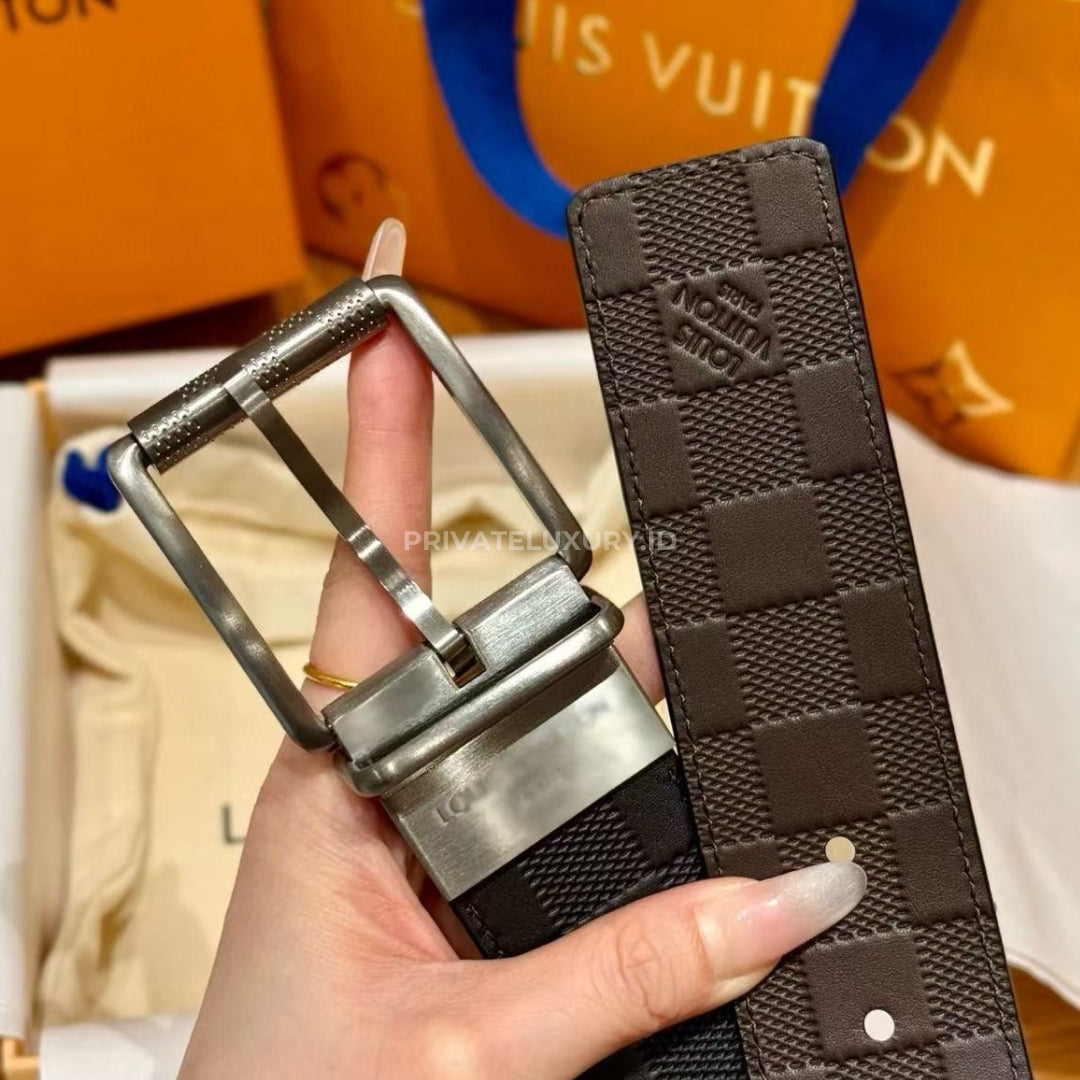 Damier Print 40mm Reversible