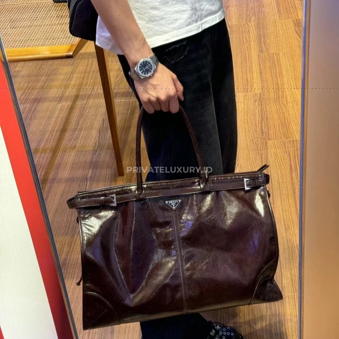 Prada Bonnie Leather Tote Bag