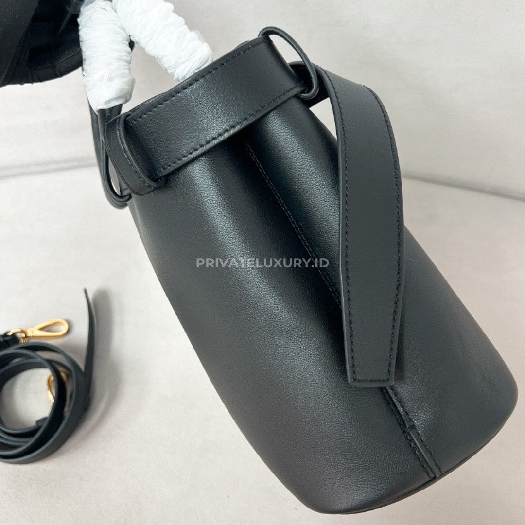Prada Buckle Small Leather Handbag With Belt