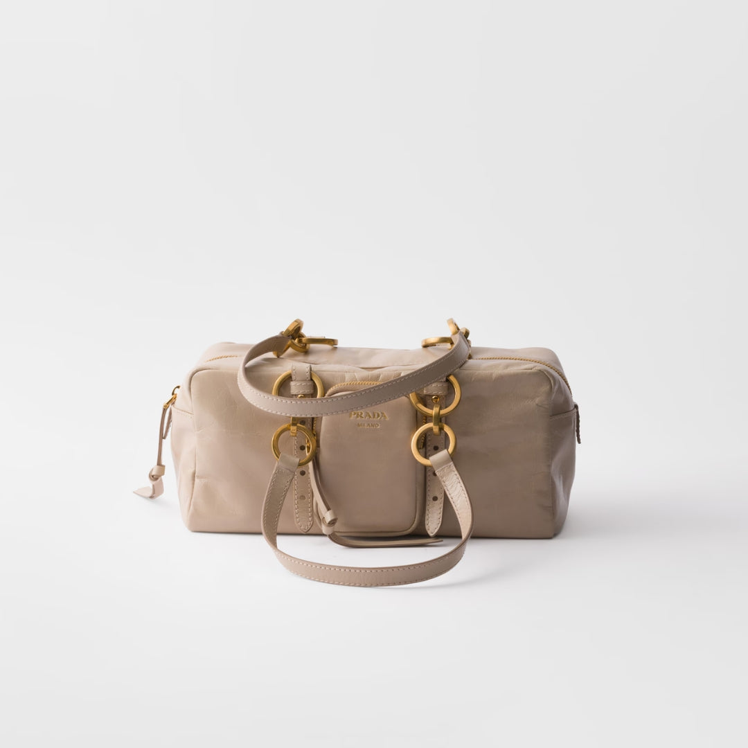 Prada Dangle Medium Leather Top-Handle Bag