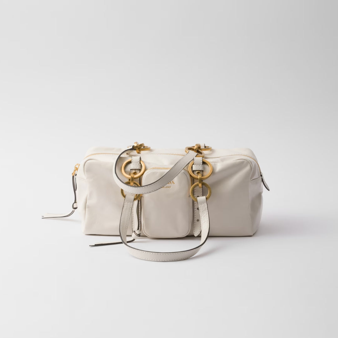 Prada Dangle Medium Leather Top-Handle Bag
