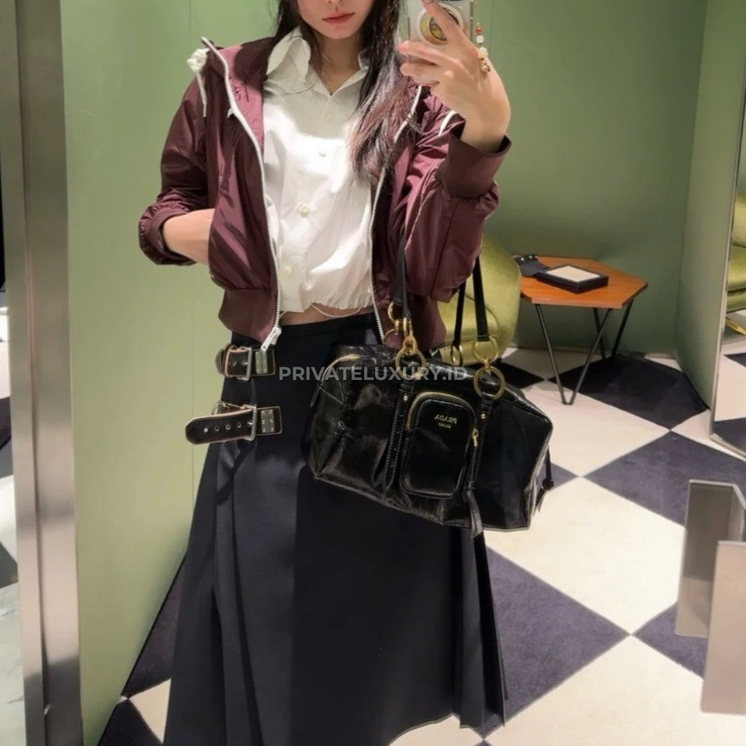 Prada Dangle Medium Leather Top-Handle Bag