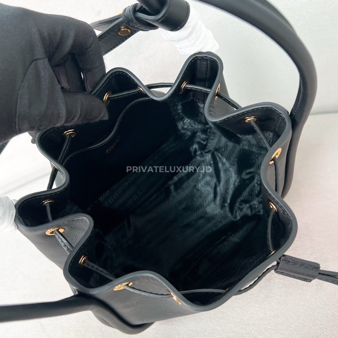 Prada Darling Mini Leather Bucket Bag