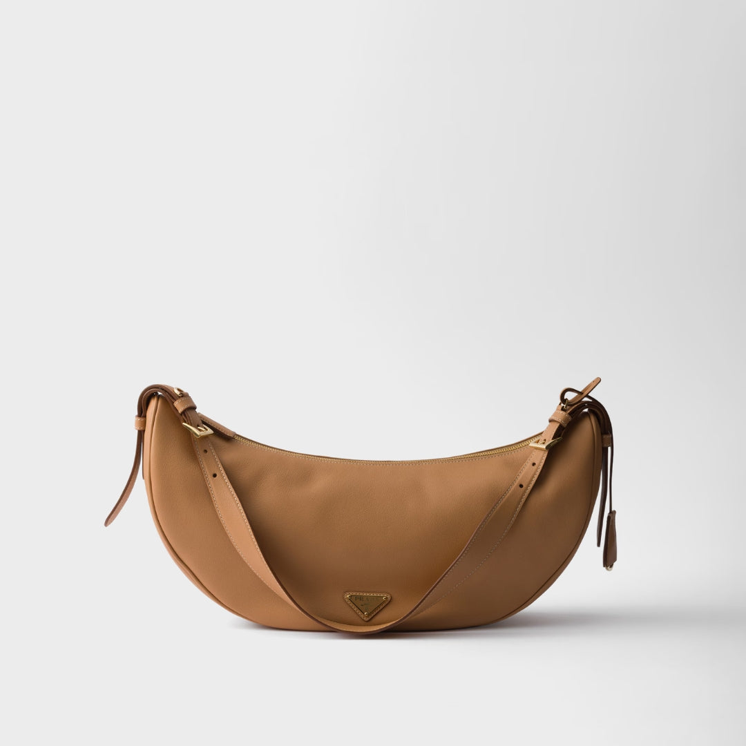 Demi-Lune Large Leather Shoulder Bag