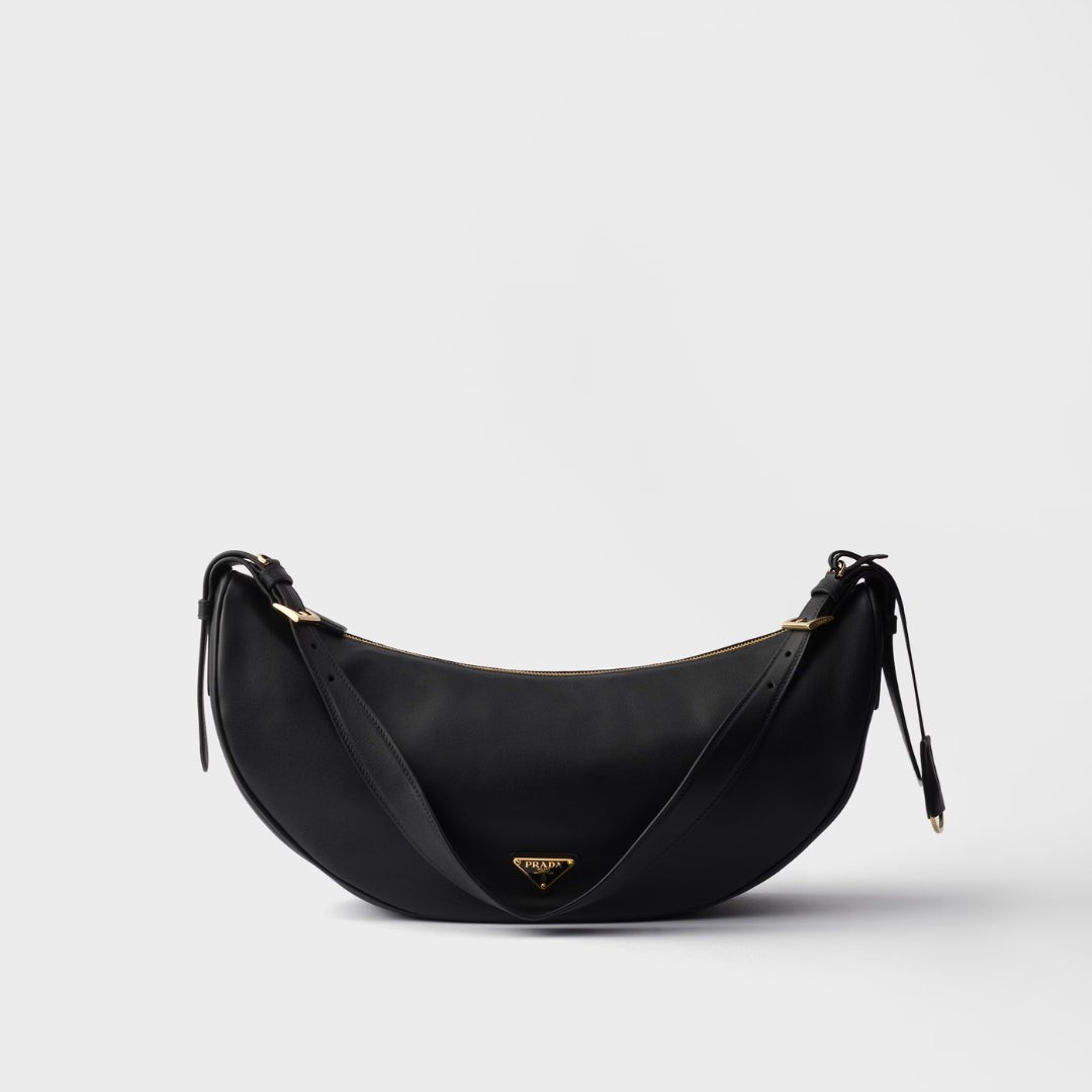 Demi-Lune Large Leather Shoulder Bag