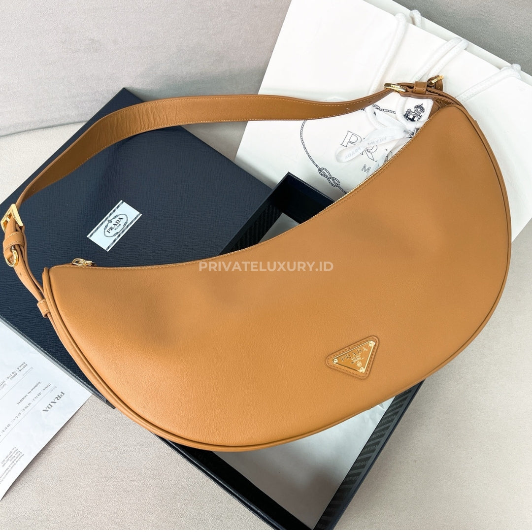 Demi-Lune Large Leather Shoulder Bag
