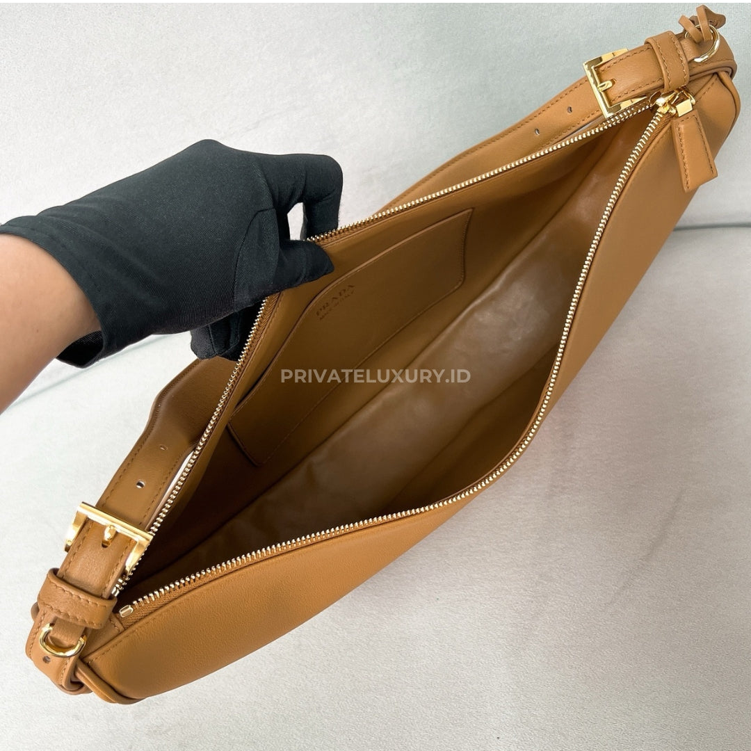 Demi-Lune Large Leather Shoulder Bag
