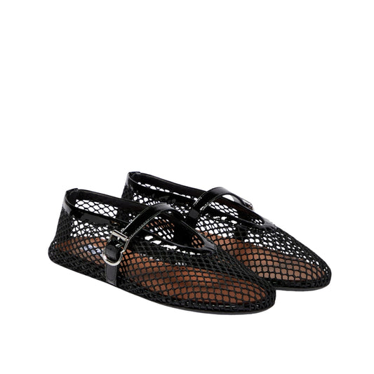 Ballet Flats In Fishnet