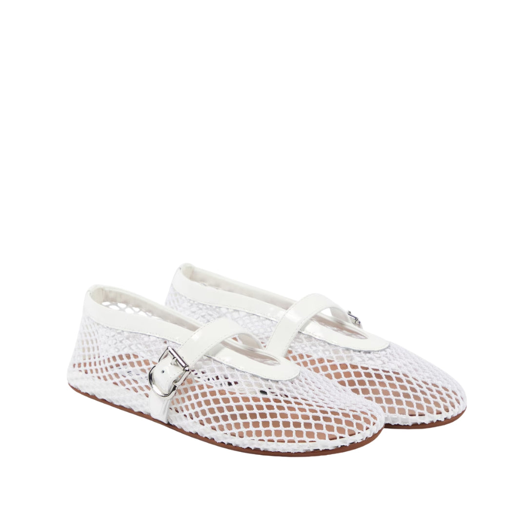 Ballet Flats In Fishnet