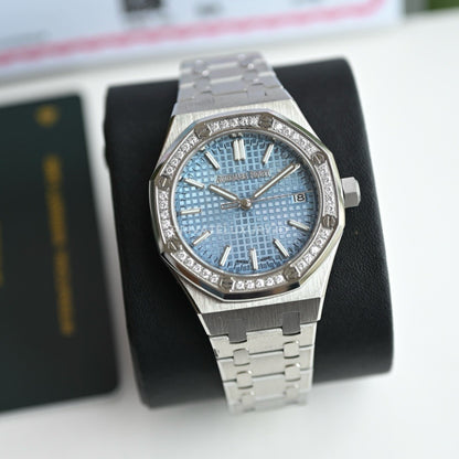 Royal Oak 37 - 15551ST.ZZ.1356ST.04 Selfwinding Ice Blue Grande Tapisserie Dial Steel
