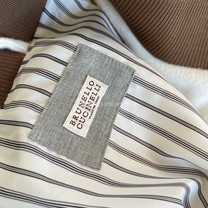 Wool Flannel Double Cloth Bomber Jacket