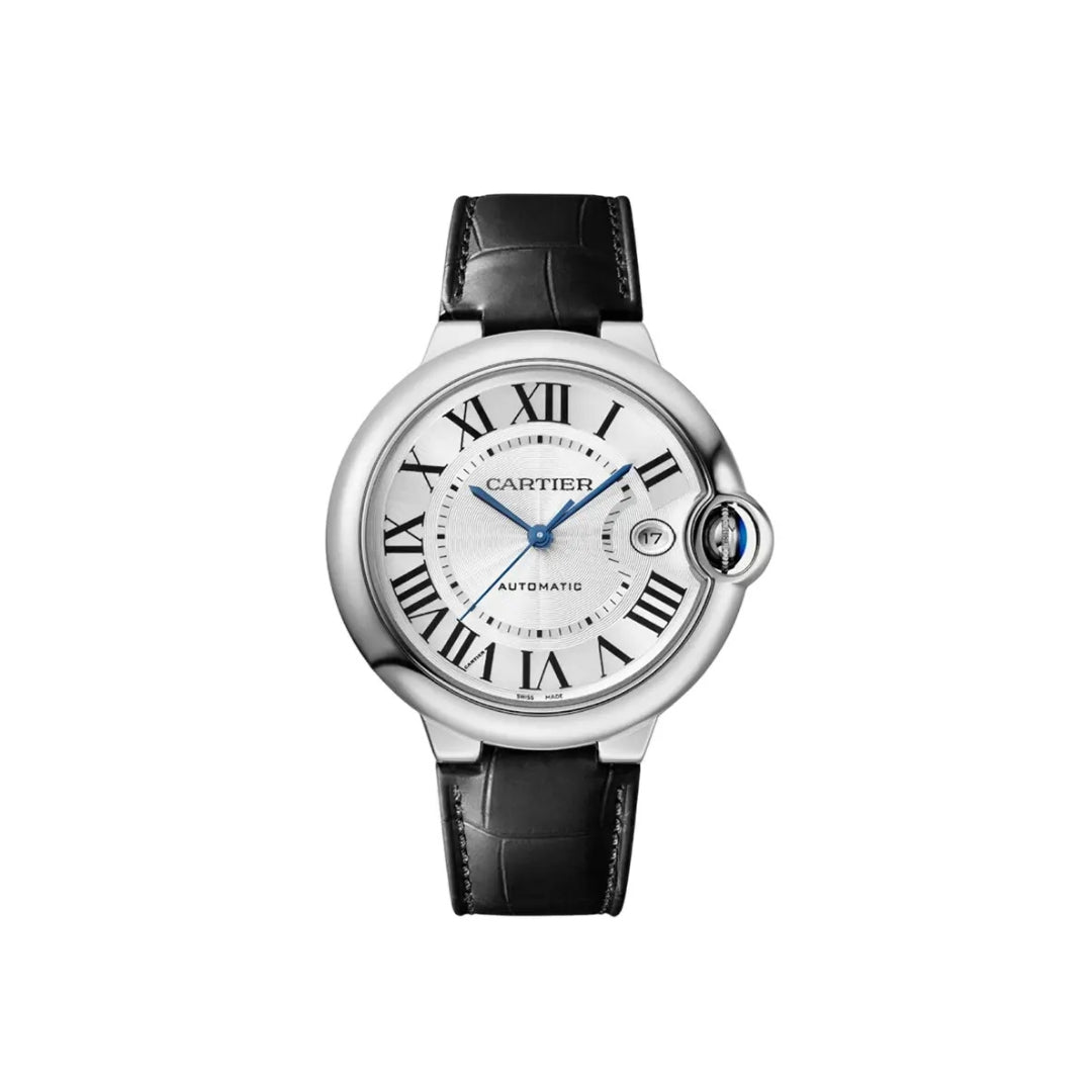 Ballon Bleu 40 - WSBB0039 Silvered Steel Black Alligator Strap