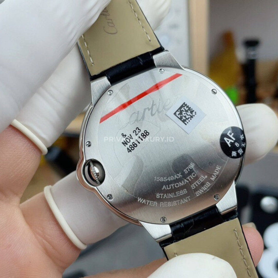 Ballon Bleu 40 - WSBB0039 Silvered Steel Black Alligator Strap