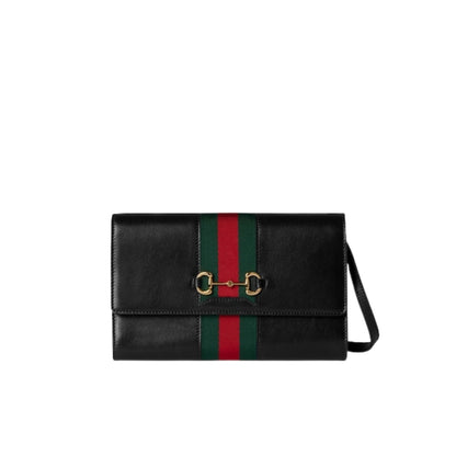 Horsebit Web Wallet with Strap