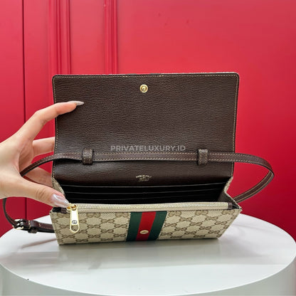 Horsebit Web Wallet with Strap