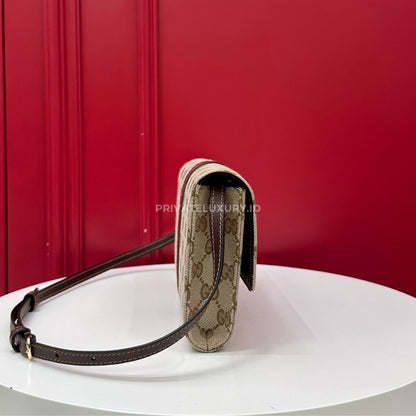 Horsebit Web Wallet with Strap