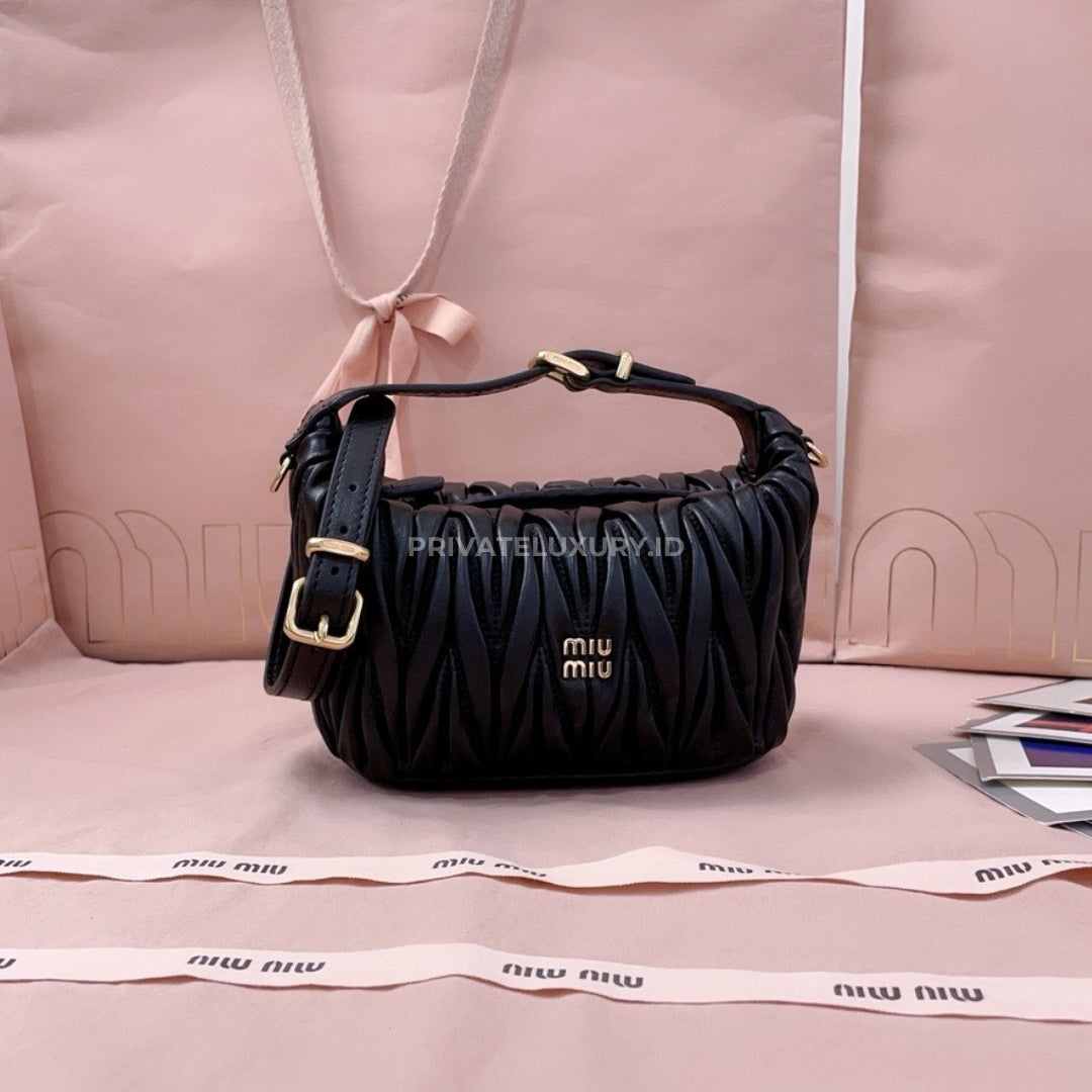 Matelassé Nappa Leather Pouch