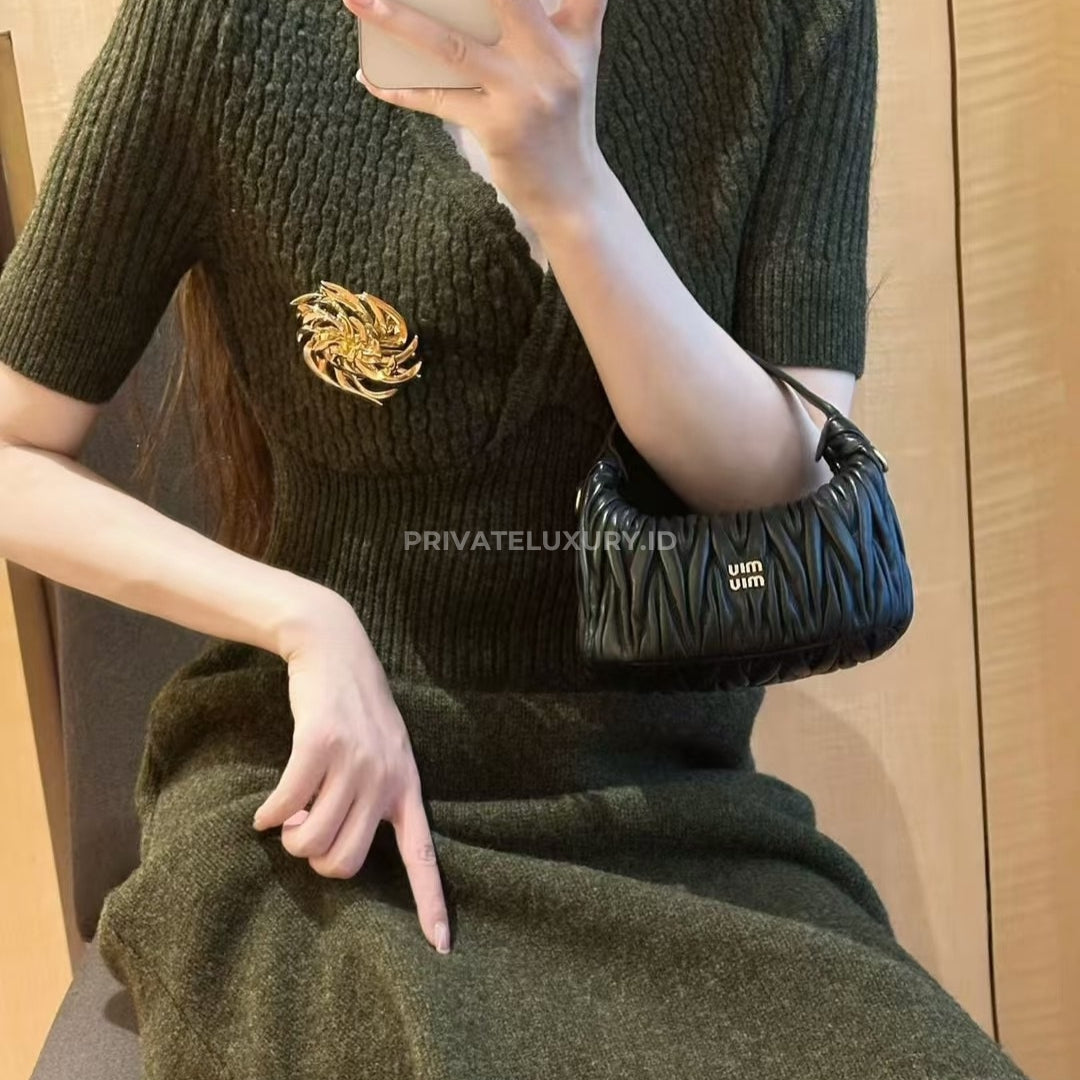 Matelassé Nappa Leather Pouch