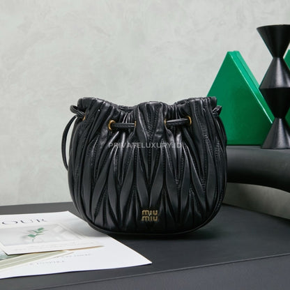 Matelassé Nappa Leather Pouch