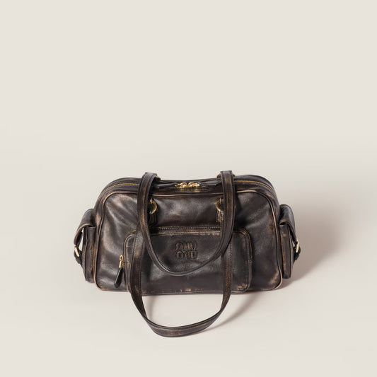 Pocket Nappa Leather Top-Handle Bag