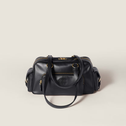 Pocket Nappa Leather Top-Handle Bag