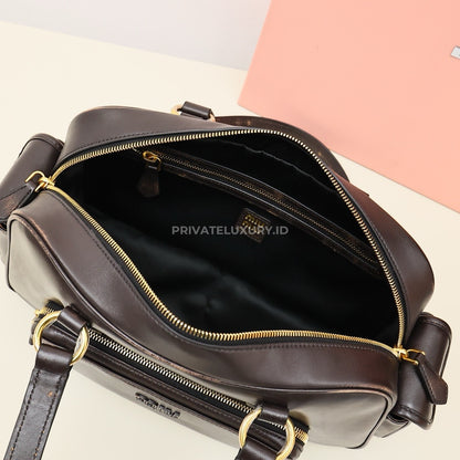 Pocket Nappa Leather Top-Handle Bag