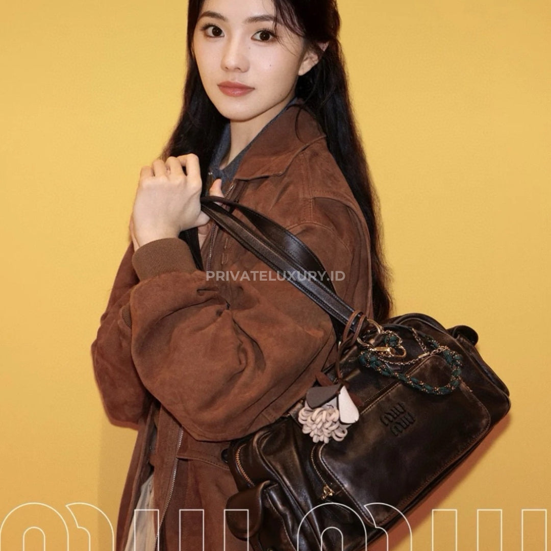 Pocket Nappa Leather Top-Handle Bag