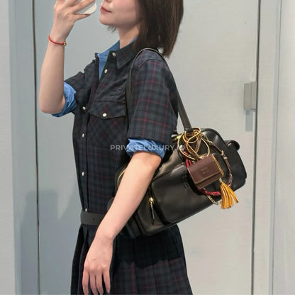 Pocket Nappa Leather Top-Handle Bag