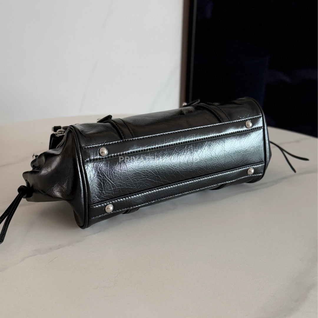 Shiny Leather Handbag