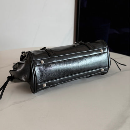 Shiny Leather Handbag