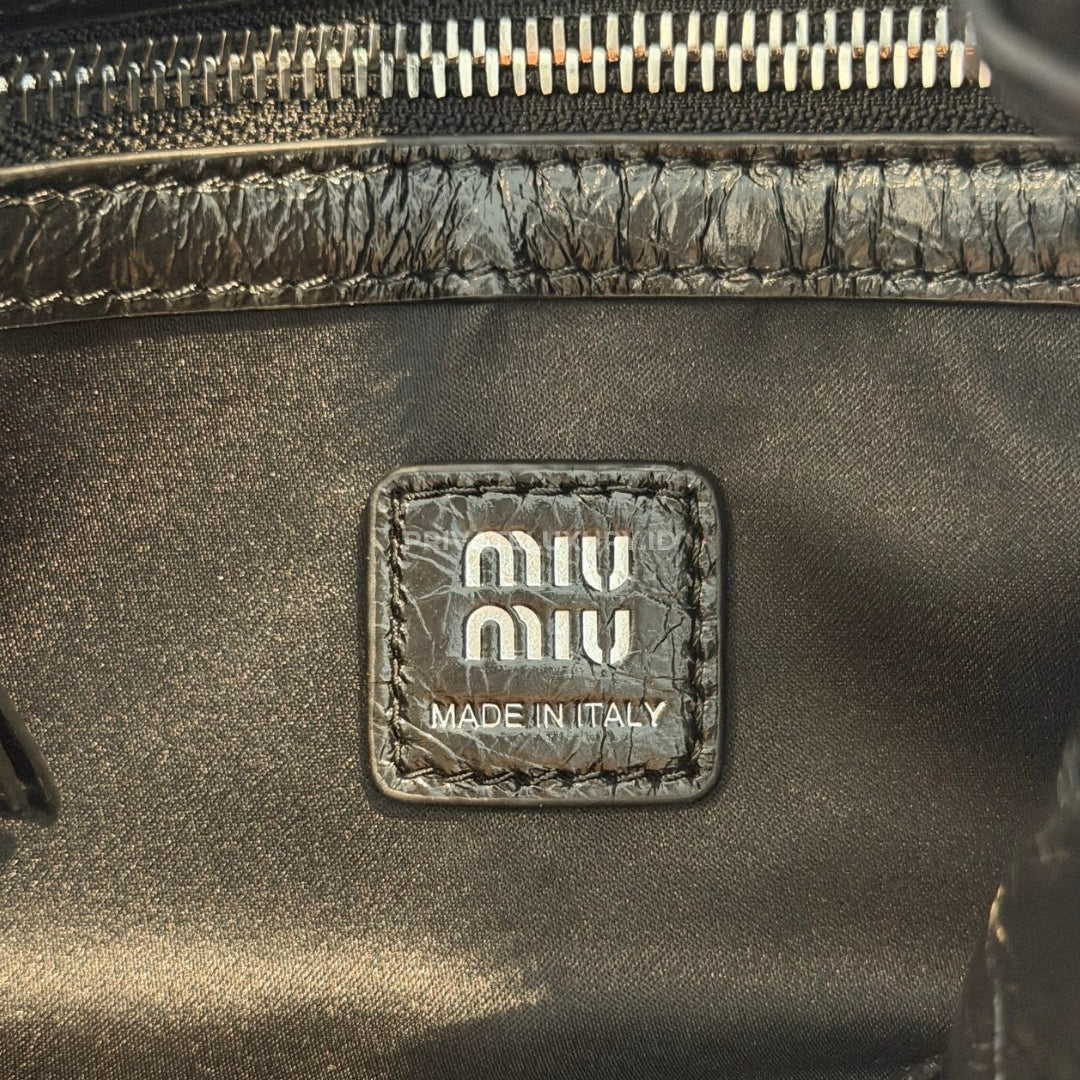 Shiny Leather Handbag