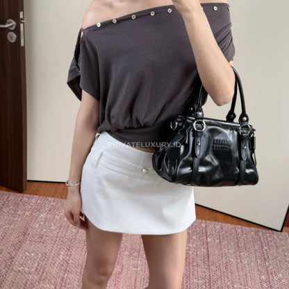 Shiny Leather Handbag