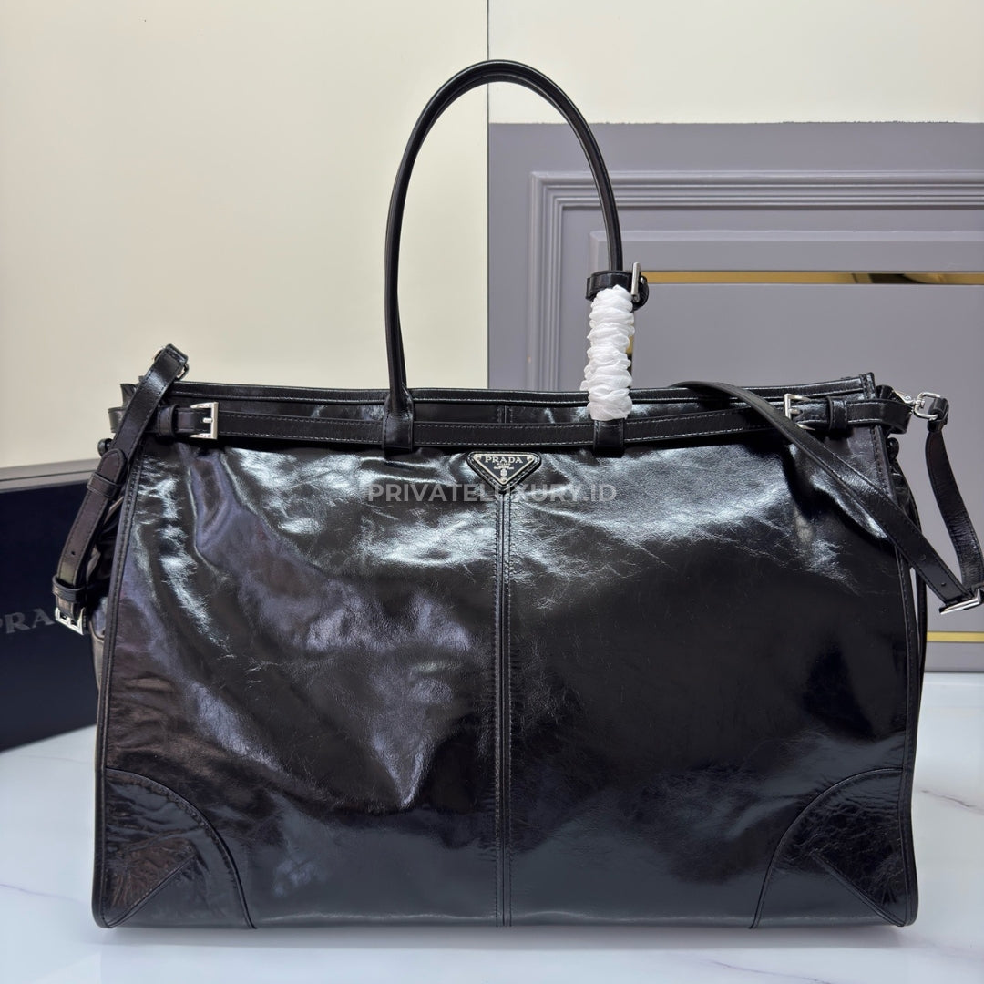 Prada Bonnie Leather Tote Bag