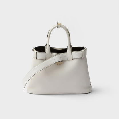 Prada Buckle Small Leather Handbag With Belt