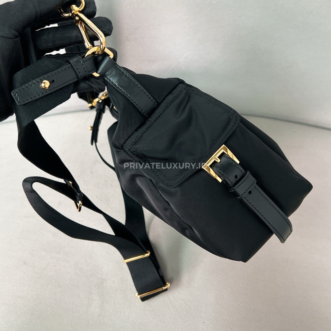 Explore Large Re-Nylon and Leather Bag