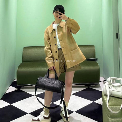 Route Medium Leather Top-Handle Bag
