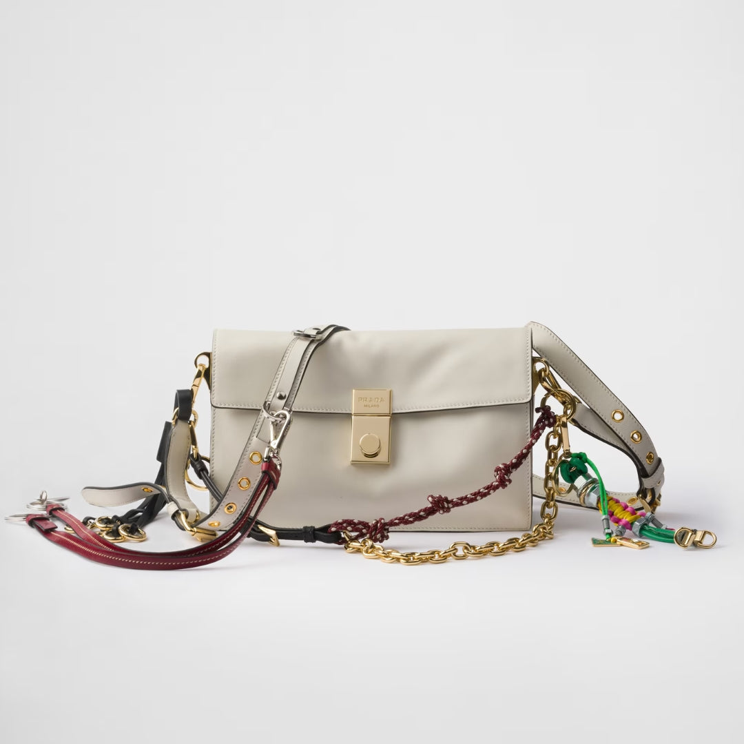 Soft Sound Small Leather Shoulder Bag With Charms