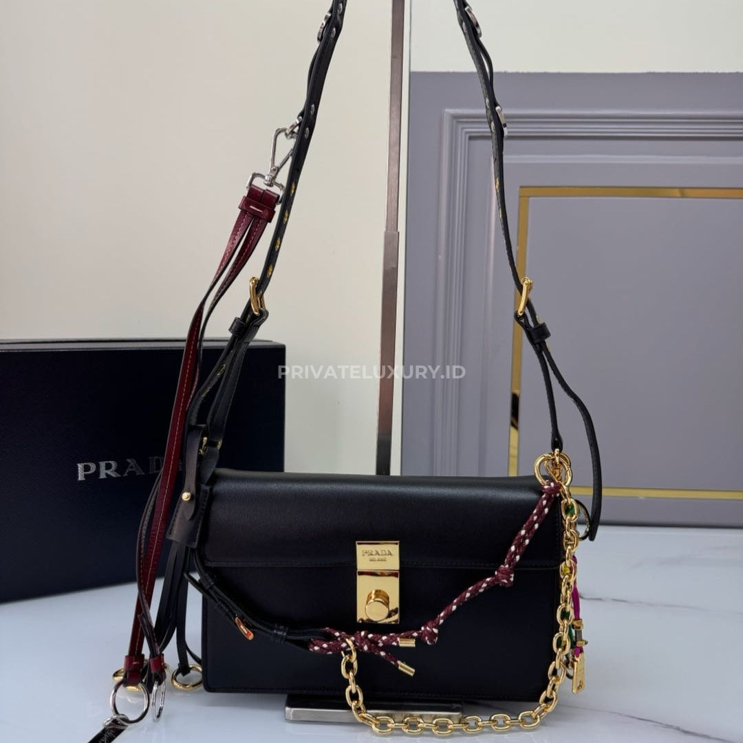 Soft Sound Small Leather Shoulder Bag With Charms