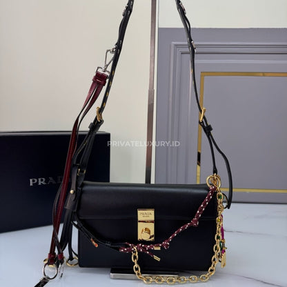 Soft Sound Small Leather Shoulder Bag With Charms