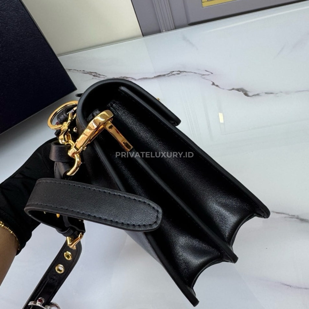 Soft Sound Small Leather Shoulder Bag With Charms