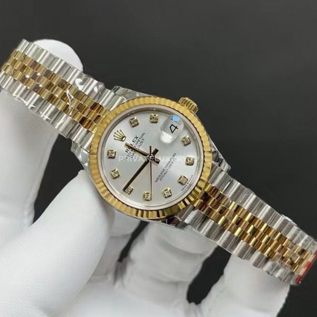 Datejust 31 - 278273G Silver Diamonds Jubilee Steel-YG